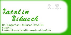 katalin mikusch business card